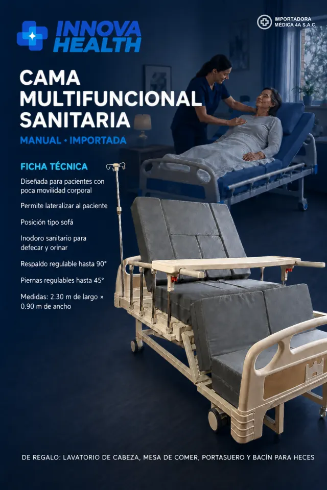 Cama Clínica Multifuncional — Ficha técnica