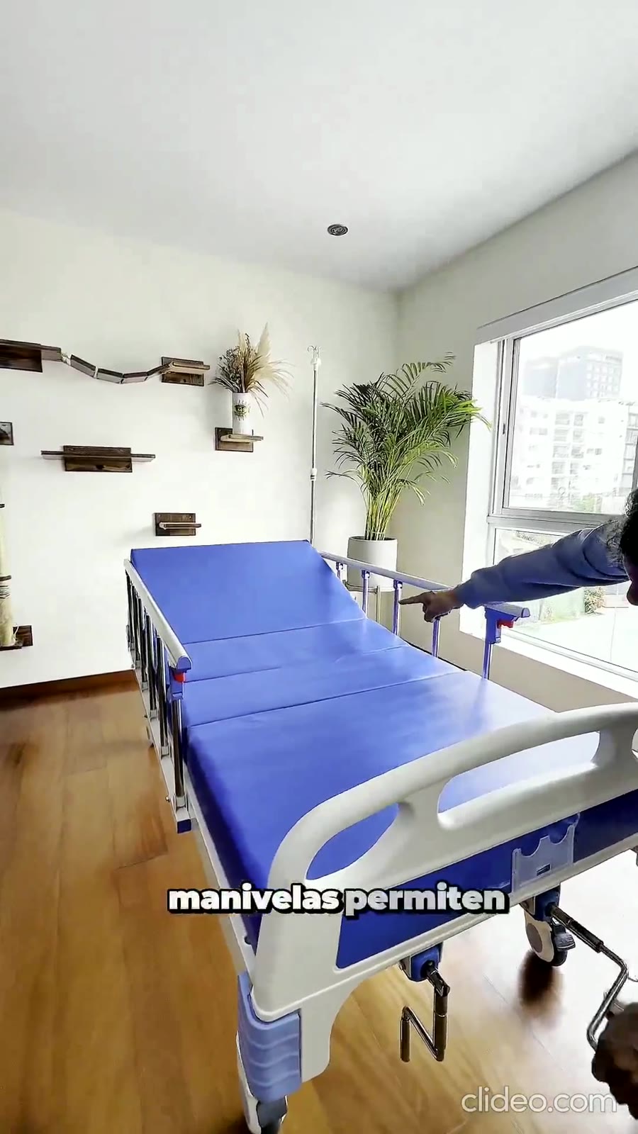 Cama Clínica de 2 Manivelas — Respaldo hasta 90°