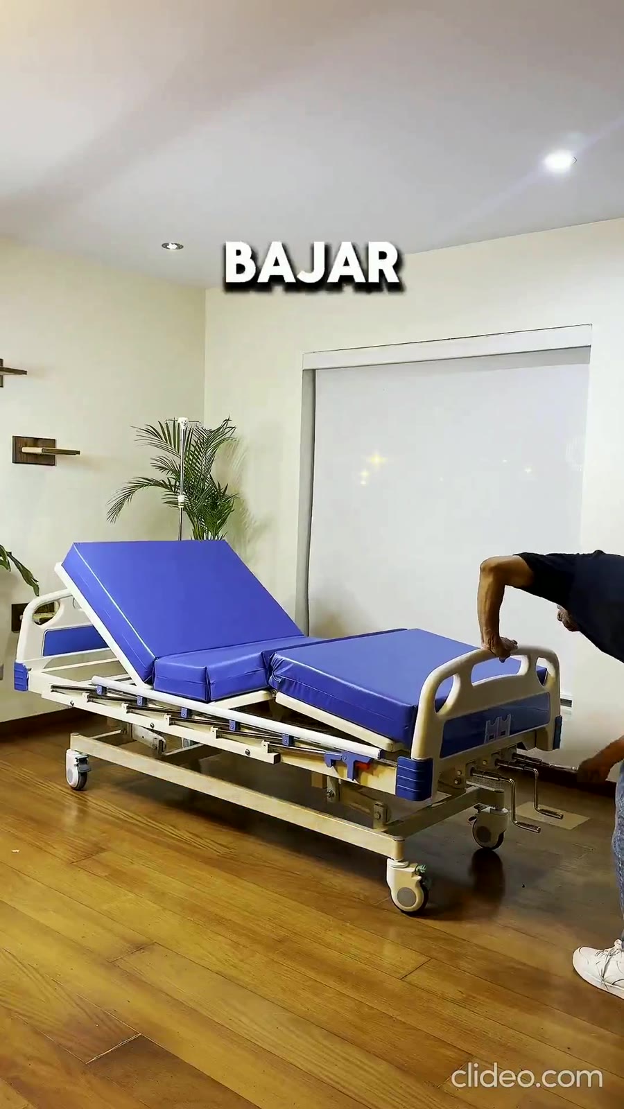 Cama Clínica de 3 Manivelas — Altura ajustable